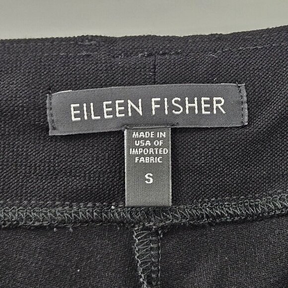 Eileen Fisher System Washable Stretch Crepe Slim Ankle Pant Black Women’s Size S - Picture 6 of 11